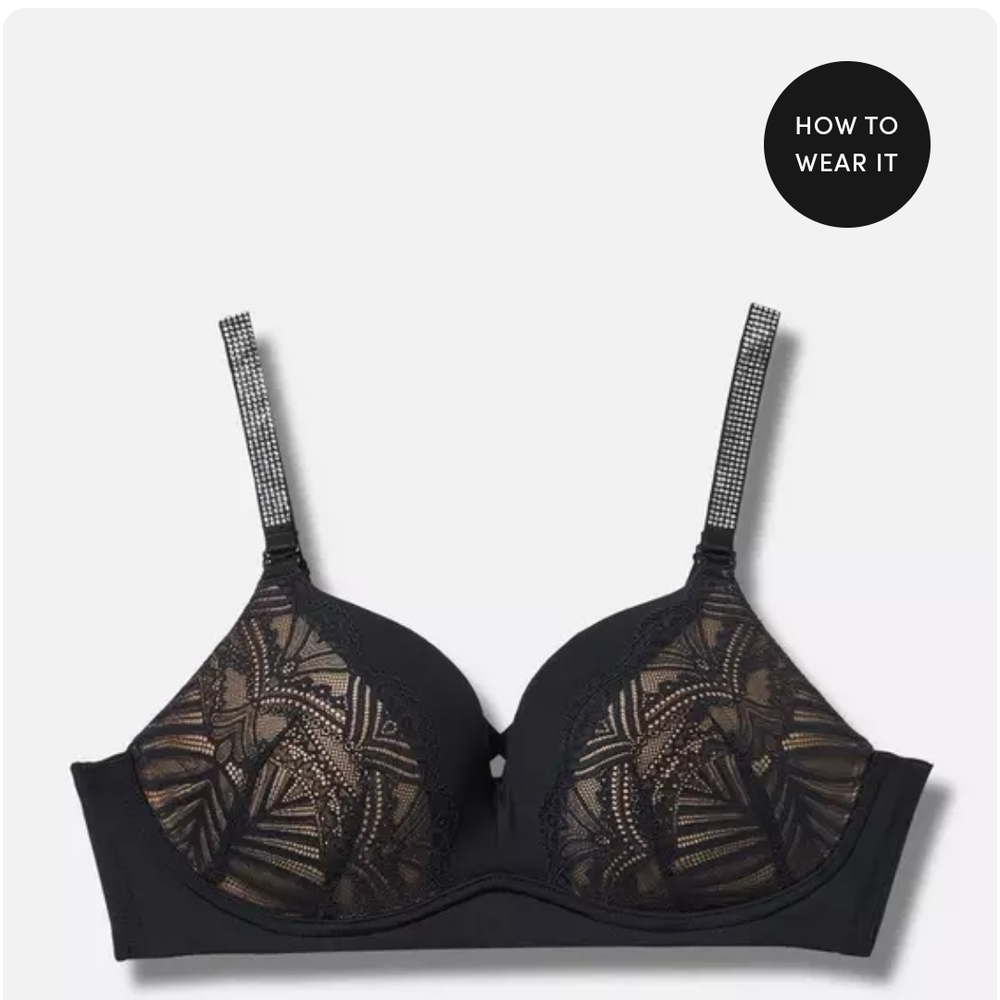 Torrid Black Lace Underwire Bra